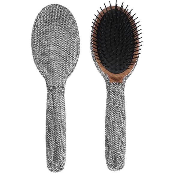 NWT Sparkling Bling Swarovski Rhinestone Crystal Hair Brush + FREE Gift! - Picture 7 of 15